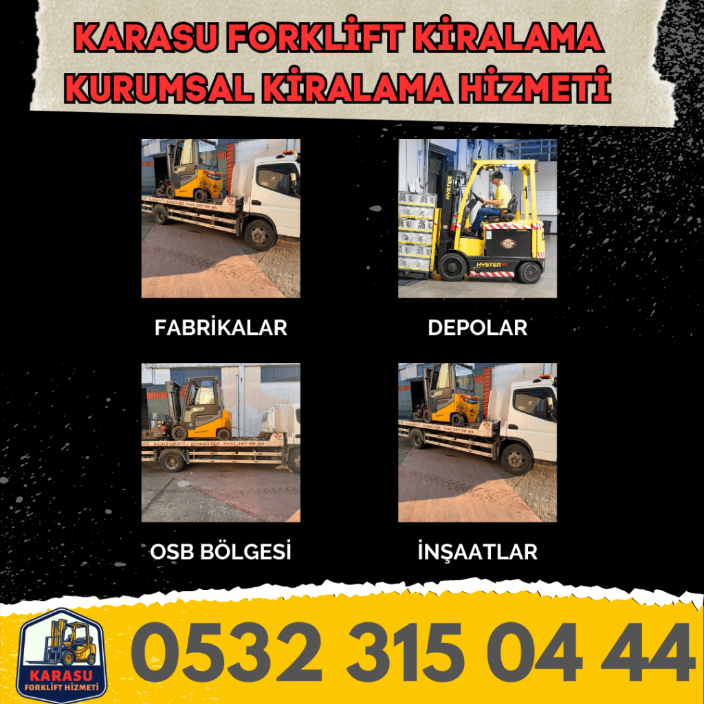 Çerkezköy'de kurumsal forklift kiralama firmasıyız. Telefon numaralarımızdan bizi arayabilirsiniz.