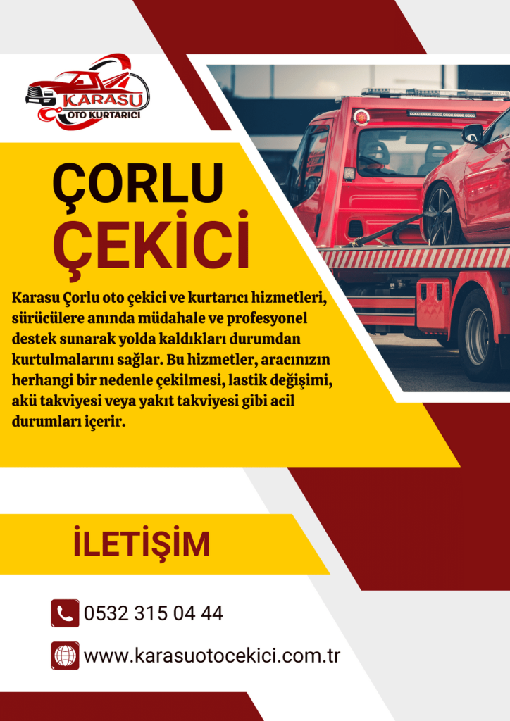 Çorlu oto çekici, Karasu oto kurtarma ve yol yardım hizmetleri.