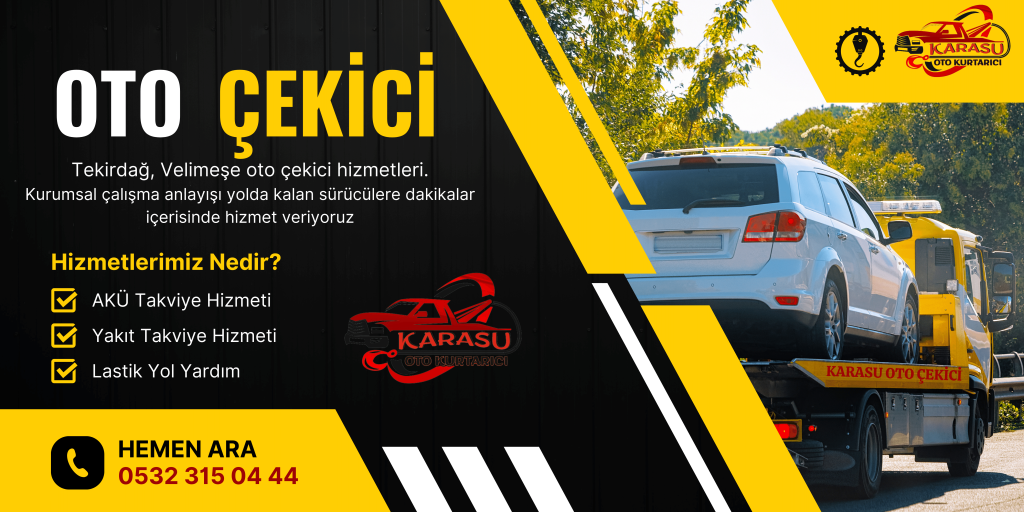 Velimeşe oto çekici, yol yardım, oto kurtarıcı telefon numaraları. Trakya'da kurumsal oto çekici numarası. Karasu oto çekici hizmetleri!