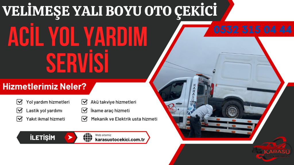 Karasu Veliköy, Çerkezköy, Velimeşe, Çorlu, Ergene, Kapaklı oto çekici ve yol yardım hizmetleri.